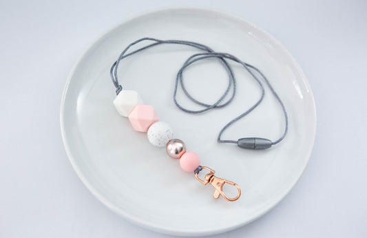 Pink Sands | Silicone Beaded Lanyard