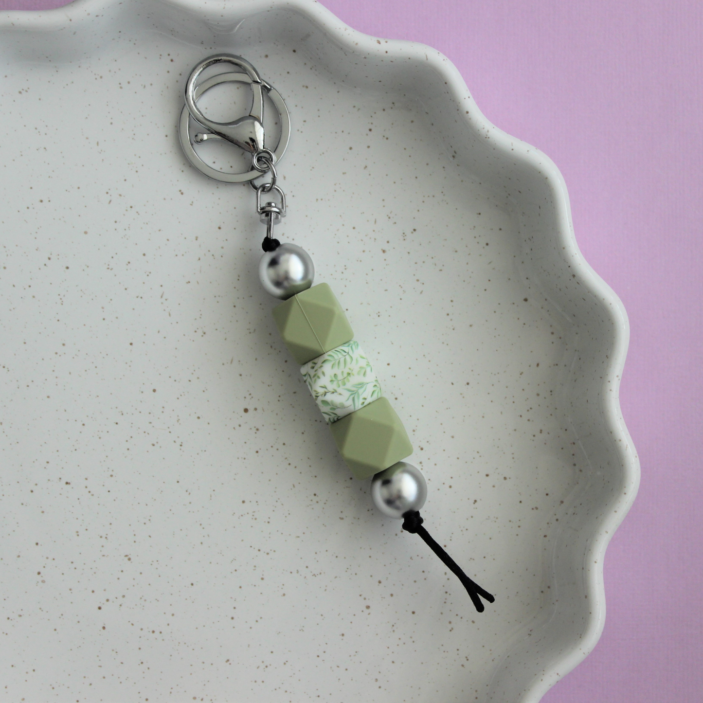 Fern | Silicone Beaded Keyring