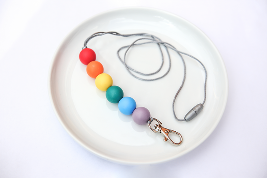 Rainbow - Bold | Silicone Beaded Lanyard