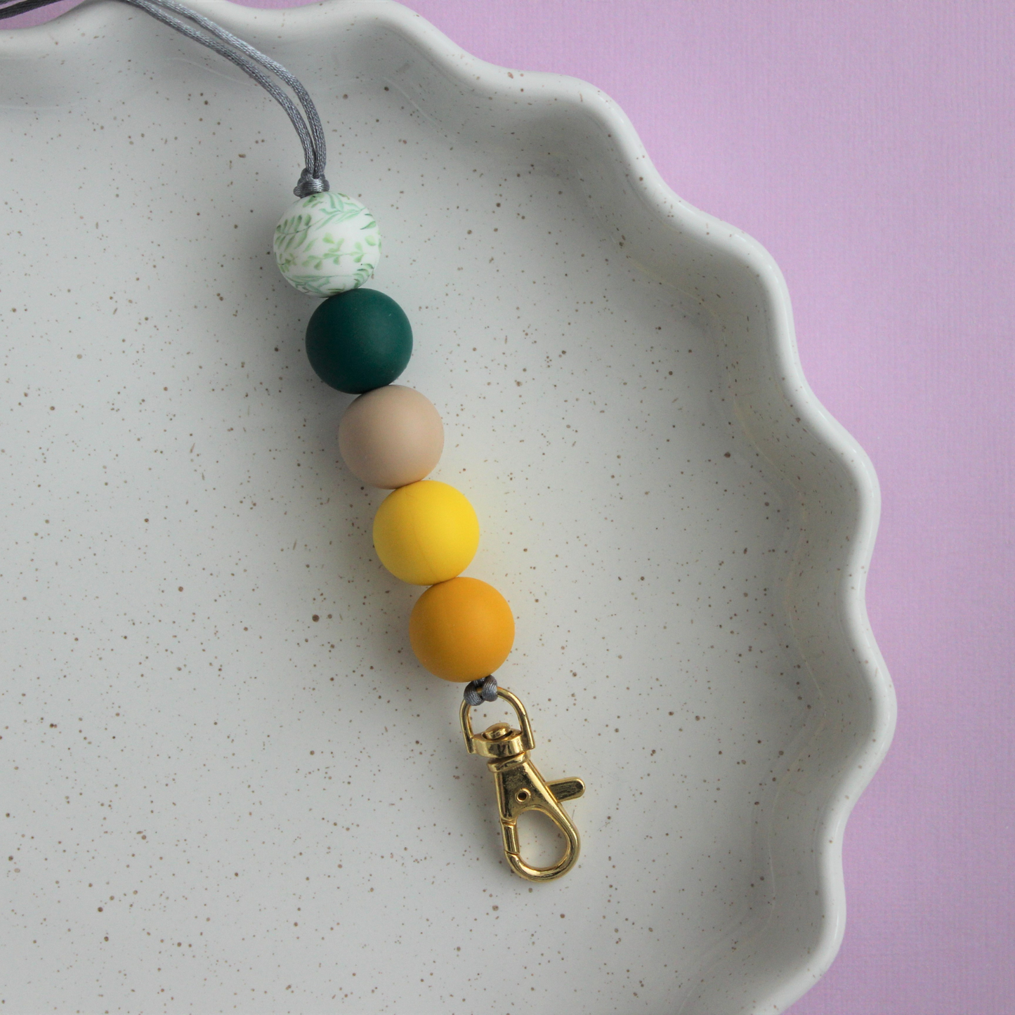 Clementine | Silicone Beaded Lanyard