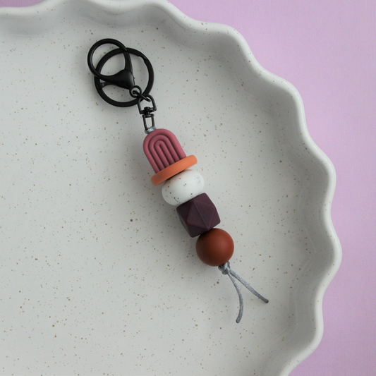 Dahlia | Silicone Beaded Keyring