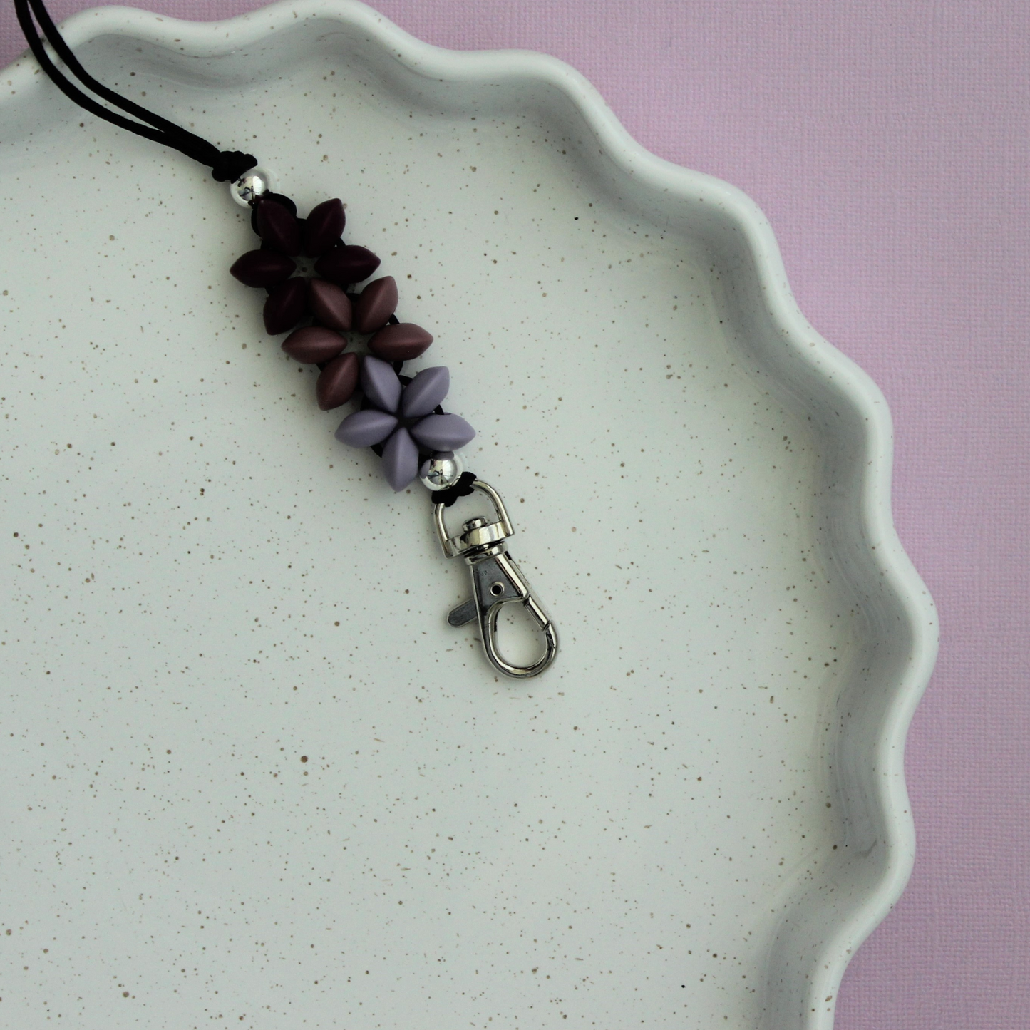 Blackcurrant | Bloom Collection | Silicone Beaded Lanyard